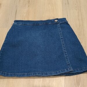 Denim Wrap Skirt